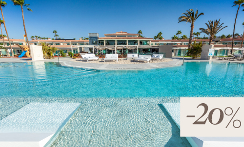 Book until January 31st 2025 and enjoy holidays at Kumara Serenoa, your favourite hotel in Maspalomas. What are you waiting for? Only adults rooms also available!

Only for new bookings made through our official websites or call center. Not combinable with other promotions and subject to availability. Price per person per night in double occupancy. (Half Board)