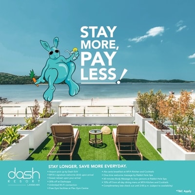 Stay 5 pay 4! dash resort langkawi Stay 5 pay 4! dash resort langkawi