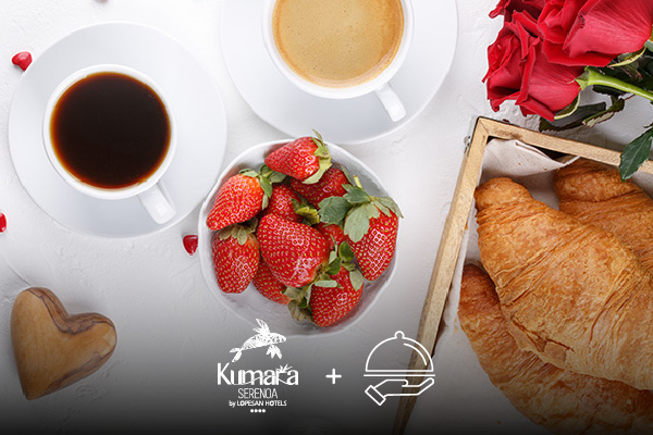 There is a knock on the door of your room at the Kumara Serenoa and when you open it, you discover that they are bringing you a romantic breakfast in bed to celebrate Valentine's Day. Can you think of a better surprise for your partner?
Not combinable with other promotions and subject to availability. Minimum price per person per night in double occupancy.